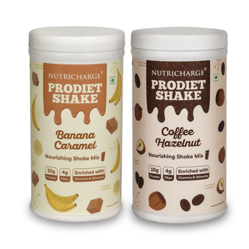 Nutricharge Prodiet Shake - Banana Caramel, Coffee Hazelnut