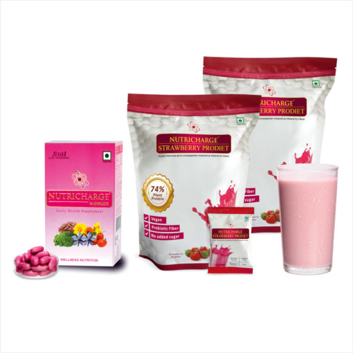 Nutricharge Woman and Strawberry ProDiet Doy Pack