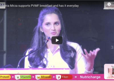 Ms. Sania Mirza supports PVMF breakfast and has it everyday